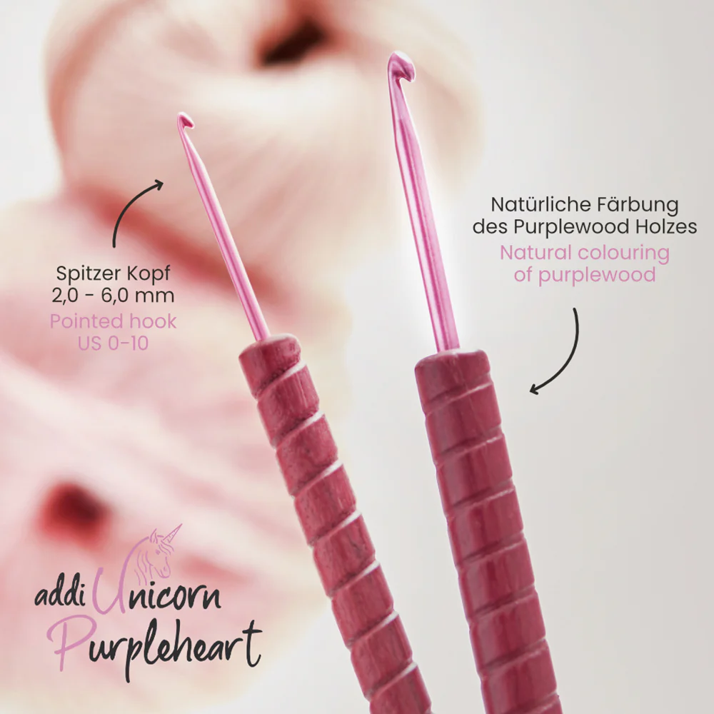 addiUnicorn Purpleheart Häkelnadel (2 - 6 mm) - Image 2