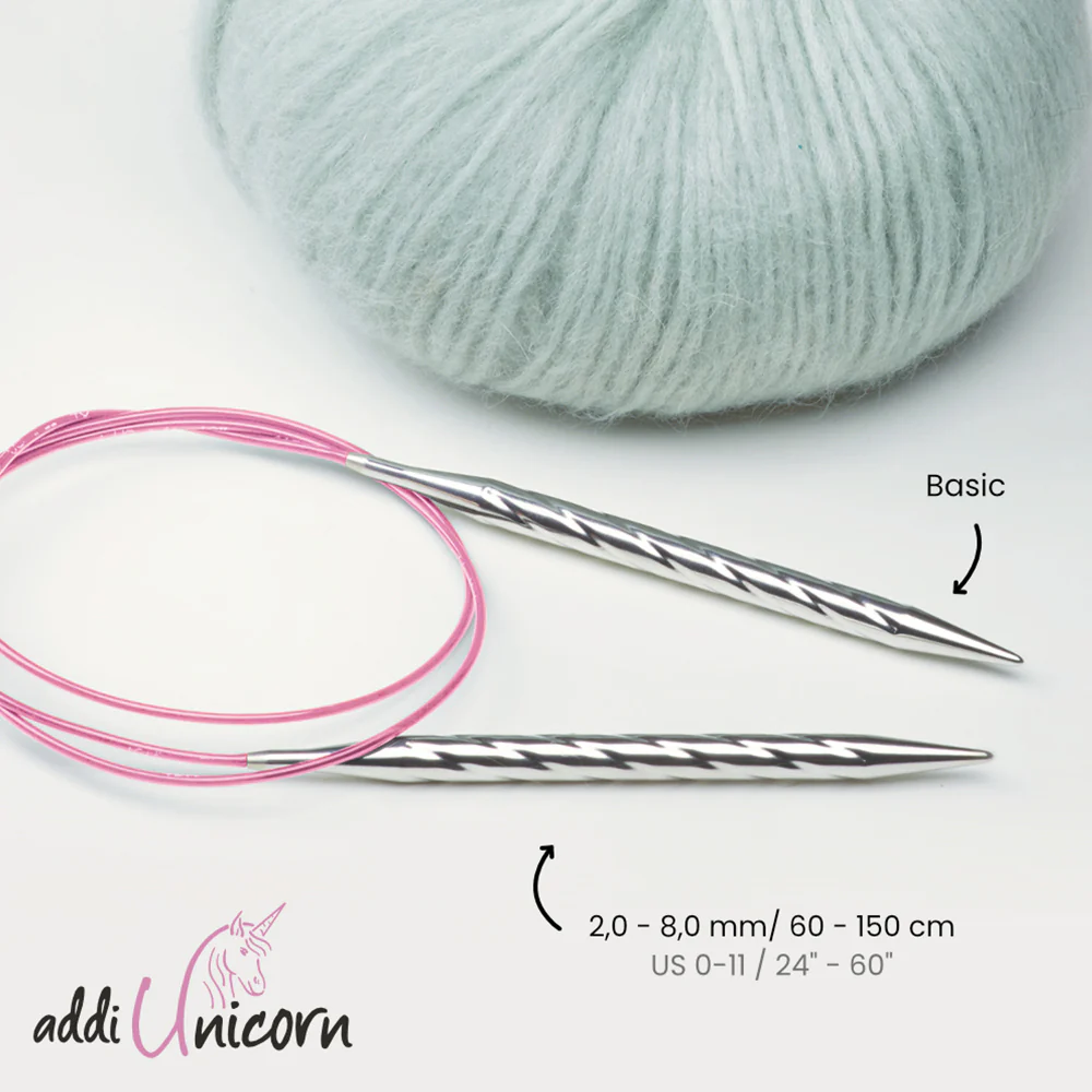 addiUnicorn Rundstricknadel - Metall 60, 80, 120 cm (2 - 8 mm) - Image 2